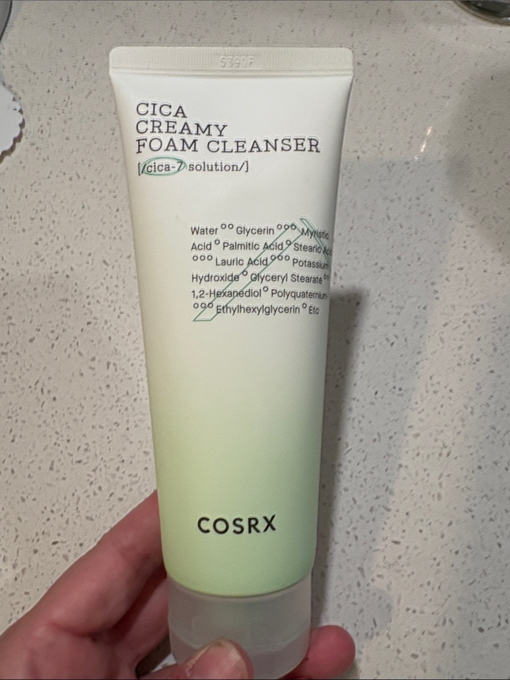 COS Cica Creamy Foam Cleanser - Pale Green Tube